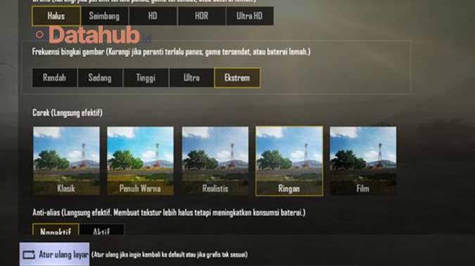 settingan grafis pubg mobile