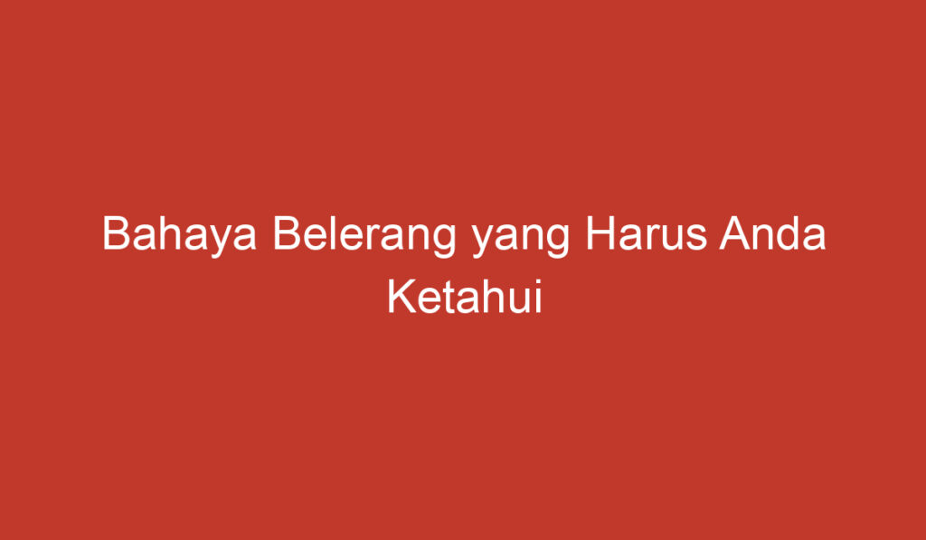 Bahaya Belerang yang Harus Anda Ketahui