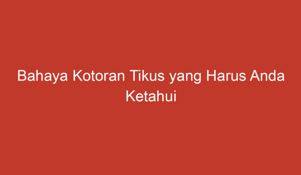 Bahaya Kotoran Tikus yang Harus Anda Ketahui