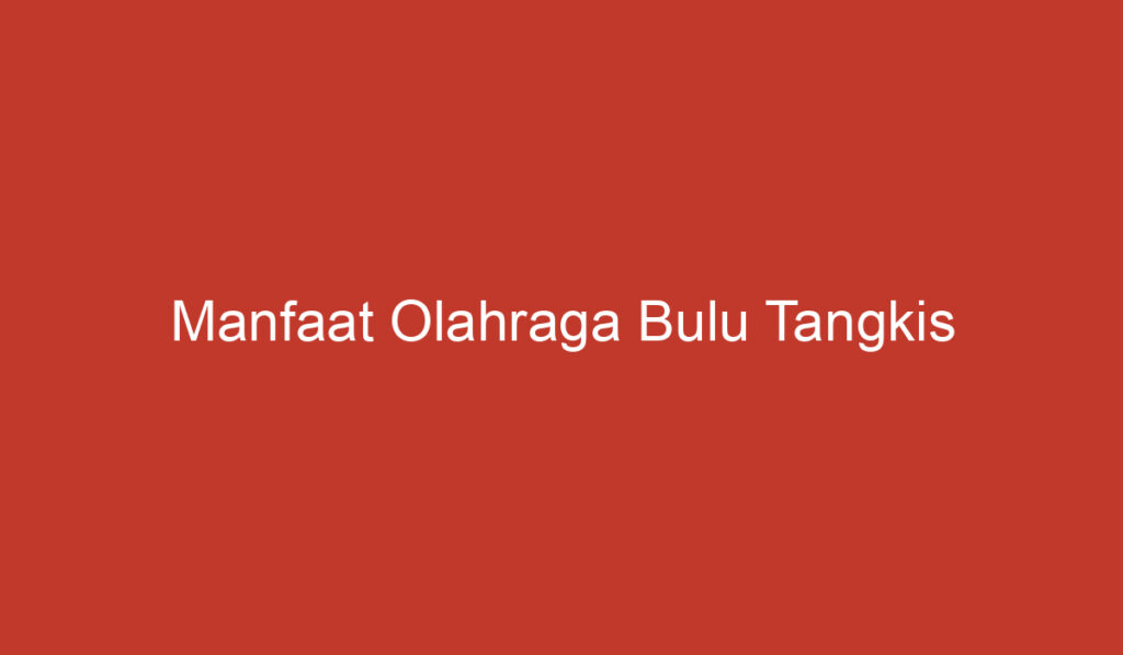 Manfaat Olahraga Bulu Tangkis